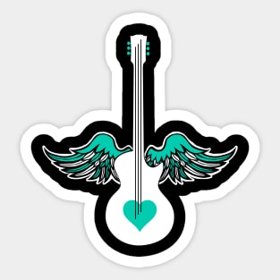 Flying Guitar Sticker